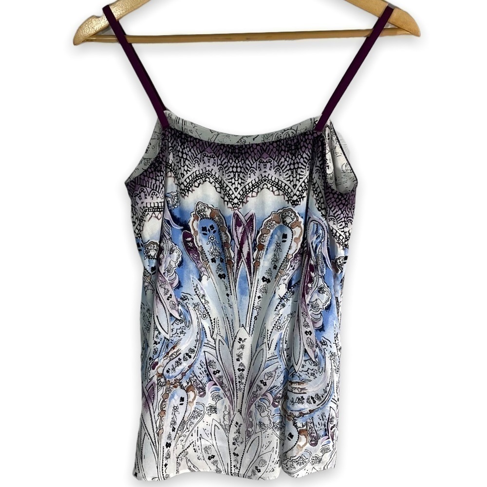 4 for $20 SALE! White House Black Market Printed Cami, Purple Paisley, Size XS - Picture 11 of 11
